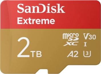 Карта памяті SanDisk 2 TB microSDXC U3 V30 A2 Extreme + Adapter SD (SDSQXAV-2T00-GN6MA)