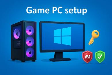 Збір ігрового ПК з встановленням ліцензійного Windows (електронний ключ), драйверів та тестуванням системи