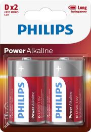 Батарейка Philips Power Alkaline LR20P2B/10 Dark Gray