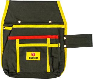 Кишеня для інструментів TOPEX 79R431 Black Yellow з тримачем для молотка