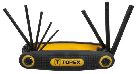 Набір шестигранних ключів TOPEX 35D959 Black Yellow 8 шт