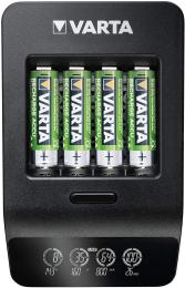 Зарядний пристрій для акумуляторів AA, AAA Varta LCD Smart Plus CHARGER +4xAA 2100 mAh Black