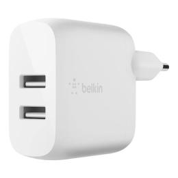 Адаптер живлення для телефона Belkin WCB002VFWH White (Home Charger 24W DUAL USB 2.4A)
