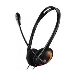 Накладні навушники Canyon CNS-CHS01 Black Orange провідні з мікрофоном
