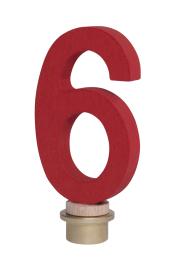 Фігурка для торта nic NIC522966 Dark Red Цифра 6