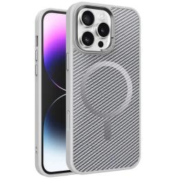 Чохол-накладка EpiK TPU + PC Carbon Mirage with MagSafe для Apple iPhone 16 Plus (6.7) Gray