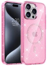 Чохол-накладка EpiK TPU Eclipse Sparkle (MagFit) для Apple iPhone 15 Pro (6.1) Pink