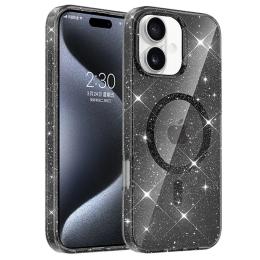 Чохол-накладка EpiK TPU Eclipse Sparkle (MagFit) для Apple iPhone 16 (6.1) Black