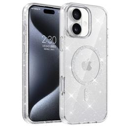 Чохол-накладка EpiK TPU Eclipse Sparkle (MagFit) для Apple iPhone 16 (6.1) Clear