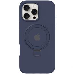 Чохол-накладка EpiK Silicone Case Full Protective with Ring для Apple iPhone 16 Pro Max (6.9) Dark Blue