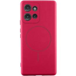 Чохол-накладка Lakshmi Silicone Cover Full Camera (AA) with MagFit для Motorola Moto G75 5G Rose Red