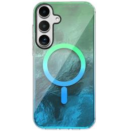 Чохол-накладка EpiK TPU Shiny Mountain (MagFit) для Samsung Galaxy S24 FE Green Blue