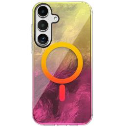 Чохол-накладка EpiK TPU Shiny Mountain (MagFit) для Samsung Galaxy S24 FE Yellow Pink