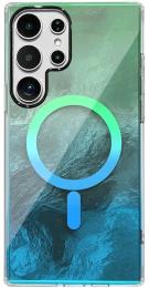 Чохол-накладка EpiK TPU Shiny Mountain (MagFit) для Samsung Galaxy S25 Ultra Green Blue