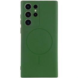 Чохол-накладка Lakshmi Silicone Cover Full Camera (AA) with MagFit для Samsung Galaxy S24 Ultra Dark Green