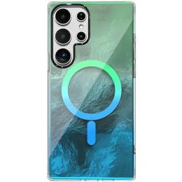 Чохол-накладка EpiK TPU Shiny Mountain (MagFit) для Samsung Galaxy S24 Ultra Green Blue