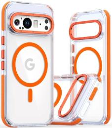 Чохол-накладка EpiK TPU Acrylic with Magnetic Ring Google Pixel 9 Pro X Clear Orange