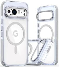 Чохол-накладка EpiK TPU Acrylic with Magnetic Ring Google Pixel 9/9 Pro Clear Gray
