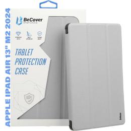 Чохол-книжка для планшета BeCover Soft Edge TPU з кріпленням Apple Pencil для Apple iPad Air 13 2024/iPad Air 13 2025 Gray (711712)