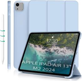 Чохол-книжка для планшета BeCover Tri Fold Soft TPU Silicone для Apple iPad Air 13 2024/iPad Air 13 2025 Light Blue (711741)