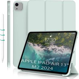 Чохол-книжка для планшета BeCover Tri Fold Soft TPU Silicone для Apple iPad Air 13 2024/iPad Air 13 2025 Light Green (711742)