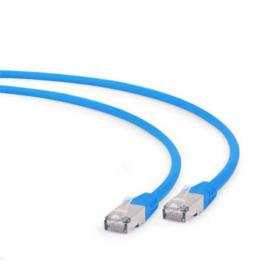 Патч-корд Cablexpert PP6A-LSZHCU-B-1M Blue cat.6a, литий, 50u штекер з защіпкою