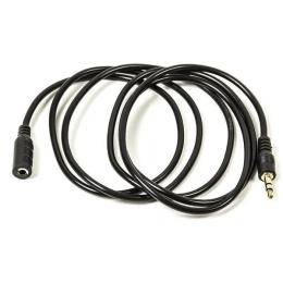 Аудіо-кабель PowerPlant mini-jack 3.5(тато)mini-jack 3.5(мама), 5m Black Red