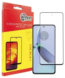 Захисне скло DENGOS Full Glue для Motorola Moto G84 Black (TGFG-327)