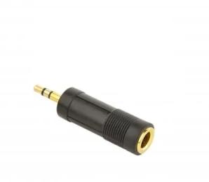Перехідник Cablexpert A-6.35F-3.5M 3.5mm mini jack (тато) - 6.35mm jack (мама) Black
