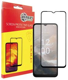 Захисне скло DENGOS Full Glue для Nokia C32 Black (TGFG-306)