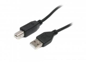 Дата-кабель Maxxter U-AMBM-6 1.8m USB(тато) - USB Type B(тато) Black Red