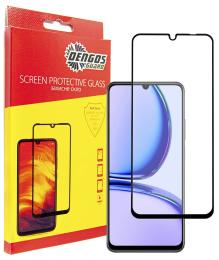 Захисне скло DENGOS Full Glue для Realme C53 Black (TGFG-339)