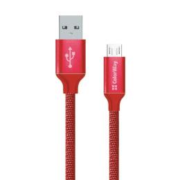 Дата-кабель ColorWay CW-CBUM002-RD 1m USB (тато) - microUSB (тато) Red