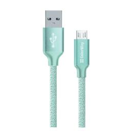 Дата-кабель ColorWay CW-CBUM002-MT 1m USB (тато) - microUSB (тато) Mint