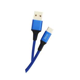 Дата-кабель Tecro TC-0100BE USB (тато) - USB Type-C (тато) 1м Light Blue