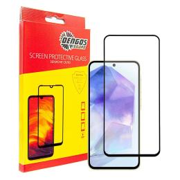 Захисне скло DENGOS Full Glue для Samsung Galaxy A55 5G SM-A556 Black (TGFG-345)