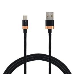 Дата-кабель Grand-X FM07CB 1m USB(тато) - microUSB(тато) Black