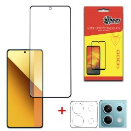 Захисне скло DENGOS для Xiaomi Redmi Note 13 5G Full Glue Black + camera module glass (DG-TGSCP-02)