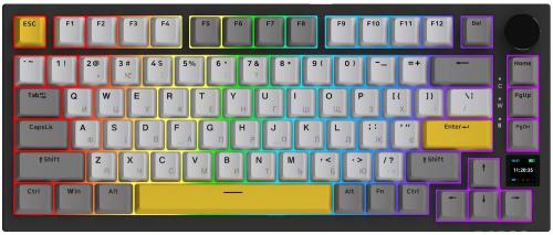 Клавіатура Ajazz AK820 Pro Flying Fish Switch Black (AK820PRO-FF-BGY) ENG/UKR (Уцінений)