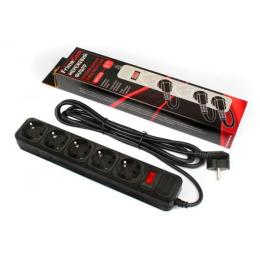 Мережевий фільтр FrimeCom FC-B4005W Black 5 розеток, 3 м, 3В