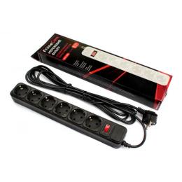 Мережевий фільтр FrimeCom FC-B4006W Black 6 розеток, 3 м, 3 В