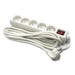 Мережевий фільтр PowerPlant JY-1052/3 PPSA08M30S5 White 5 розеток, 3 м