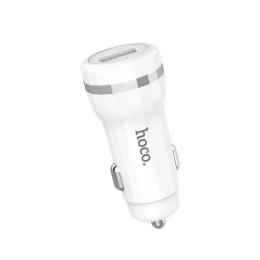 Автомобільний зарядний пристрій для телефона Hoco Z27 White (2USB + USB Cable MicroUSB 2.4A )