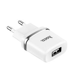 Мережевий зарядний пристрій для телефона Hoco C11 White (1USB + Lightning Cable iPhone 6 1A )
