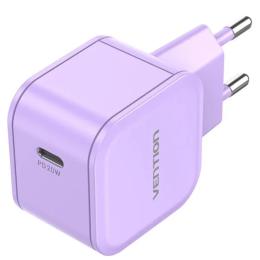 Адаптер живлення для телефона Vention FEJV0-EU Purple 1 x USB-C 20W PD3.0/QC3.0