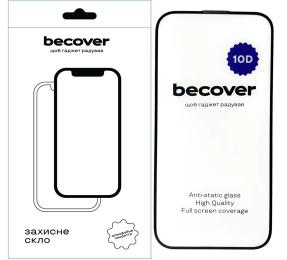 Захисне скло BeCover 10D для Apple iPhone 15 Black (711329)
