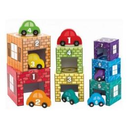 Розвиваюча іграшка для малюків Melissa&amp;Doug Набір блоків-кубів Автомобілі і гаражі MD12435