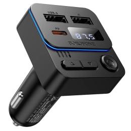 ФМ-модулятор Borofone BC60 Hero 35W (2USB-A/1C) Black