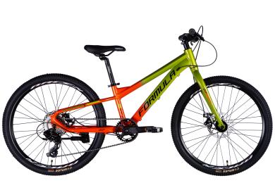 Велосипед Formula F-1 DD CS рама-11 2025 Green Orange (OPS-FR-24-431)