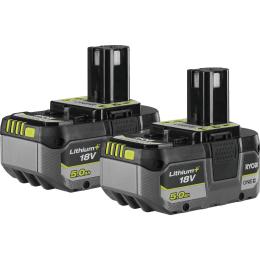 Акумулятор для електроінструменту Ryobi ONE + RB1850X2 Lithium + 18В 2х5Агод